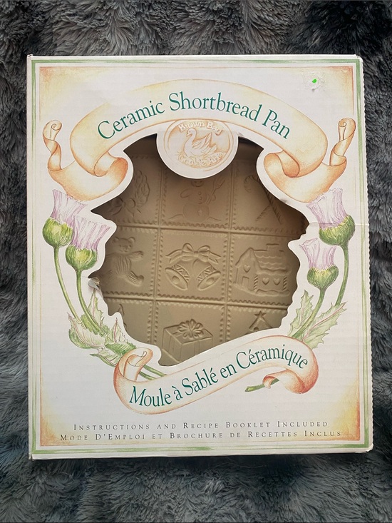 Brown Bag Cookie Art Other - Vintage Ceramic Shortbread Pan